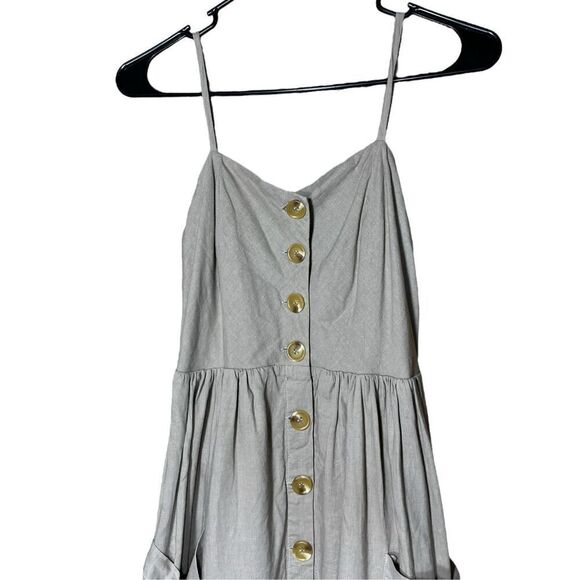 Mod Ref Linen Blend Midi Dress Size Small - Picture 2 of 10